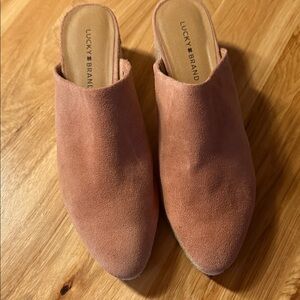 Lucky Brand Women's Blush Suede Mules, Size 11M